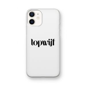 Topwijf Wit: iPhone 12 mini Transparant Hoesje