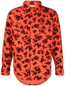 ERL chemise Pilled Work à imprimé camouflage - Orange