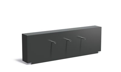 Vijvermuur aluminium vast 200x25x60cm.