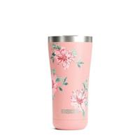 Zoku - Thermosbeker RVS, 550 ml, Roze Bloem Design, 3-in-1 - Zoku