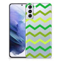 Samsung Galaxy S21 Plus | TPU bumper | Zigzag Groen
