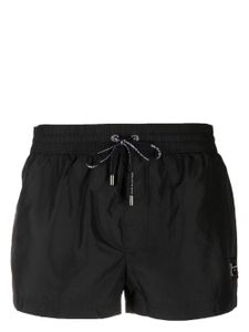 Dolce & Gabbana short de bain à plaque logo - Noir