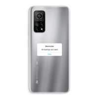 Reminder: Xiaomi Mi 10T 5G Transparant Hoesje