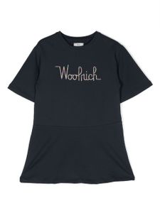 Woolrich Kids t-shirt à logo brodé - Bleu