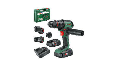 Bosch Groen AdvancedImpact 18V-80 QuickSnap | Accu Klopboormachine | 82 Nm | Incl. accessoires | 2x 18 V Li-Ion accu&apos;s (2,5 Ah) + oplader | In koffer