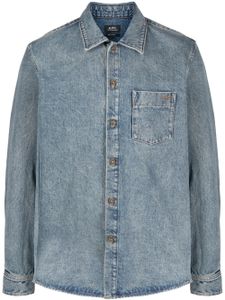 A.P.C. chemise en jean Vittorio Brodée Poitrine - Bleu