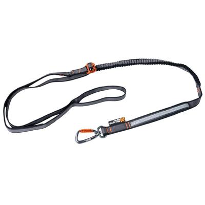 Non-stop dogwear® Hondenlijn Touring Bungee, black/orange, Maat: 13mm