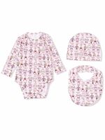 Marni Kids body à imprimé monogrammé - Rose