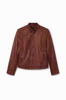 Slim bikerjacke - BROWN - M