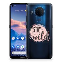 Nokia 5.4 Telefoonhoesje met Naam Boho Stay Wild - thumbnail