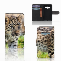 Samsung Galaxy Trend 2 Telefoonhoesje met Pasjes Baby Luipaard - thumbnail
