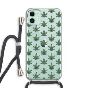 Weed: iPhone 11 Transparant Hoesje met koord