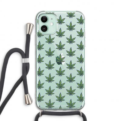 Weed: iPhone 11 Transparant Hoesje met koord