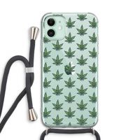 Weed: iPhone 11 Transparant Hoesje met koord