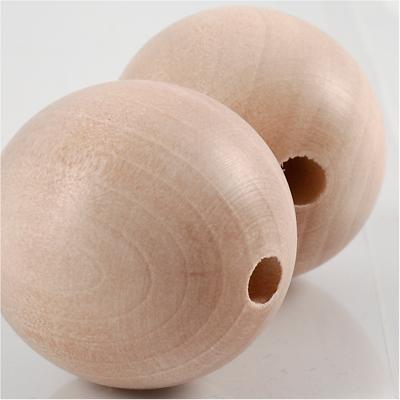 Creativ Company Houten kraal, d 35 mm, gatgrootte 6 mm, 2 stuk/ 1 doos