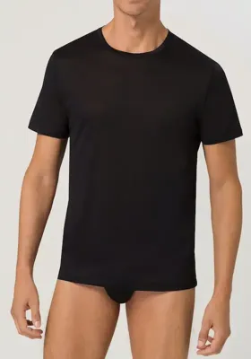 2-Pack heren ondershirts biologisch katoen - Mannen T-shirts korte mouwen Wit en zwart