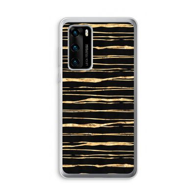 Gouden strepen: Huawei P40 Transparant Hoesje