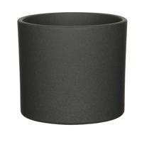 Mica Decorations Bloempot - grijs - keramiek - 17 x 14 cm - plantenpot
