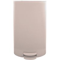 MSV kleine pedaalemmer - kunststof - beige - 3L - 15 x 27 cm - Badkamer/toilet   - - thumbnail