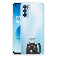 OPPO Reno 6 5G Telefoonhoesje met Naam Cat Good Day - thumbnail