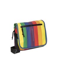 New Rebels Mart Bronx Regenboog 8L A4 Schoudertas met Flapover Waterafstotend