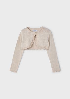 Mayoral Zomer bolero gebreid meisjes - beige