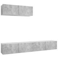 vidaXL Tv-meubelen 3 st spaanplaat betongrijs - thumbnail