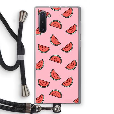 Watermeloen: Samsung Galaxy Note 10 Transparant Hoesje met koord