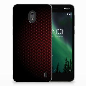 Nokia 2 TPU bumper Geruit Rood