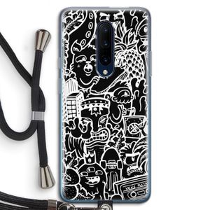 Vexx Black Mixtape: OnePlus 7 Pro Transparant Hoesje met koord