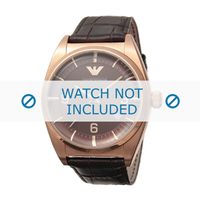 Horlogeband Armani AR0367 Leder Donkerbruin 22mm - thumbnail