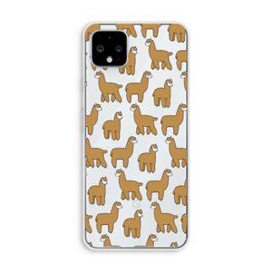 Alpacas: Pixel 4 XL Transparant Hoesje