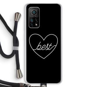 Best heart black: Xiaomi Mi 10T 5G Transparant Hoesje met koord