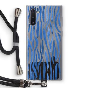 Blauwe nerven: Samsung Galaxy Note 10 Transparant Hoesje met koord