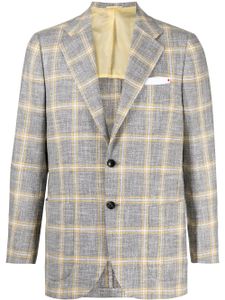 Kiton manteau à carreaux - Jaune