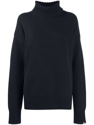 extreme cashmere pull nervuré à col roulé - Bleu