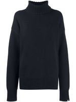 extreme cashmere pull nervuré à col roulé - Bleu