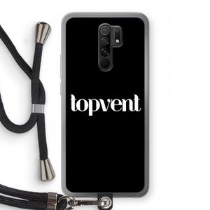 Topvent Zwart: Xiaomi Redmi 9 Transparant Hoesje met koord