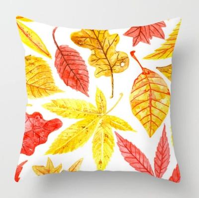 2 stuks 45x45cm geel gestreepte kussensloop geometrische gooien kussen kussensloop afdrukken Cushion kussen zaak slaapkamer Office grootte: 450 * 450