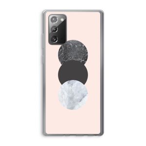 Marmeren cirkels: Samsung Galaxy Note 20 / Note 20 5G Transparant Hoesje