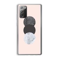 Marmeren cirkels: Samsung Galaxy Note 20 / Note 20 5G Transparant Hoesje