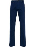 Zegna pantalon en coton à coupe droite - Bleu