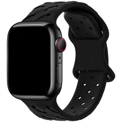 Apple Watch Gevlochten Sport Band - Zwart - 44, 45, 46 & 49mm