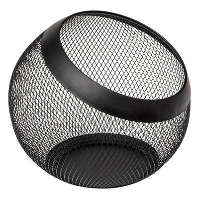 Koffie cups/capsules houder - draad metaal - 24 x 21 cm - voor 70 capsules - zwart - rond