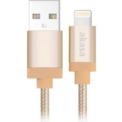 Akasa AK-CBUB31-10GL 1m USB A Lightning Goud USB-kabel