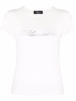 Blumarine t-shirt à logo strassé - Blanc - thumbnail