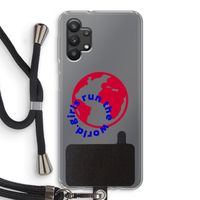 Run The World: Samsung Galaxy A32 5G Transparant Hoesje met koord