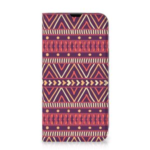 iPhone 13 Hoesje met Magneet Aztec Paars