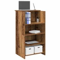 Receptiebalie 55x50x103,5 cm bewerkt hout oud houtkleurig