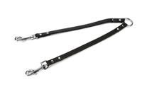 Beeztees Beeztees Koppelstuk 2 Honden Hondenriem Zwart 30x12cm